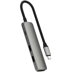 SATECHI 4-in-1 USB-C Slim Multiport Adapter 4K (Space Grey)