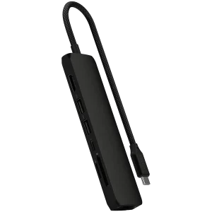 SATECHI 7-in-1 USB-C Slim Multiport Adapter with Ethernet (Black)