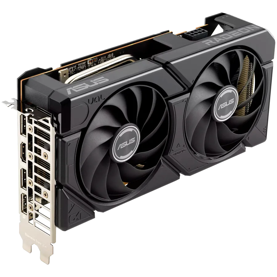 ASUS AMD Radeon RX 7600 8GB GDDR6 OC mode: up to 2715 MHz Default mode: up to 2695 MHz 128-bit Digital Max Resolution 7680 x 4320 Yes x 1 (Native HDMI 2.1)Yes x 3 (Native DisplayPort 1.4a)HDCP Support Yes (2.3) — изображение 2