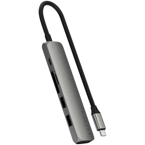 SATECHI 6-in-1 USB-C Slim Multiport Adapter (Space Grey)