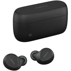 JABRA EVOLVE2 Buds MS, Cradle USB-C MS, Link 380 BT adapter USB-C MS, 30 cm USB-C to USB-A cable, Ear gels, USB-A to USB-C adapter, warranty