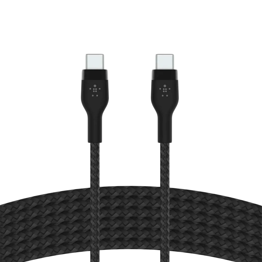 BELKIN USB-C to USB-C 2.0 Braided silicone, 3M, Black