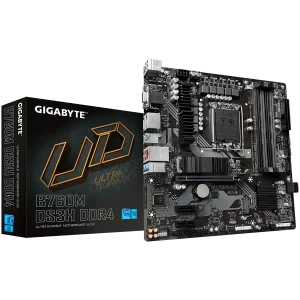 GIGABYTE Mainboard Desktop B760M DS3H DDR4 (LGA1700, 4x DDR4, 1xD-Sub, 1xHDMI, 2xDP, 2.5GLAN, 1x PCI Express x16 4.0, 2x PCI Express x1 3.0, 2xM.2, 4xSATA3, 1x USB Type-C, 5x USB 3.2 Gen1, 6x USB 2.0/1.1) mATX
