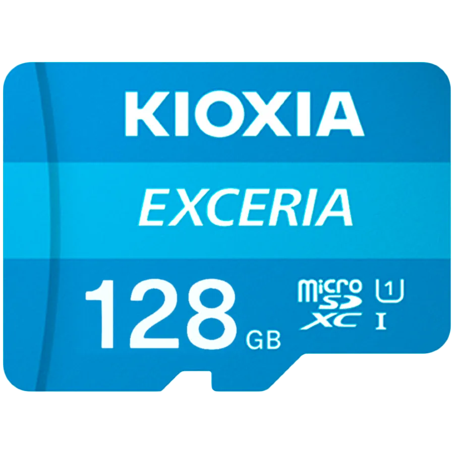 KIOXIA LMEX2L128GG2; 128GB microSD KIOXIA Exceria (gen 2) UHS I U3 V30 with adapter