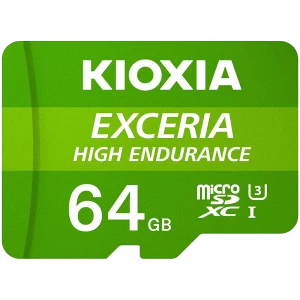 KIOXIA LMHE1G064GG2; 64GB microSD KIOXIA Exceria High Endurance (M303E) UHS I U3 with adapter