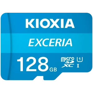 KIOXIA LMEX1L128GG2; 128GB microSD KIOXIA Exceria (M203) UHS I U1 with adapter