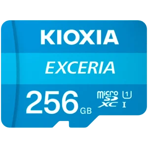 KIOXIA LMEX1L256GG2; 256GB microSD KIOXIA Exceria (M203) UHS I U1 with adapter