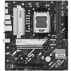 ASUS Main Board Desktop Socket AM5 AMD B850 Chipset 2 x DIMM slots, max. 128GB, DDR5 1 x DisplayPort 1 x HDMI 2 x M.2 4 x SATA micro-ATX Form Factor