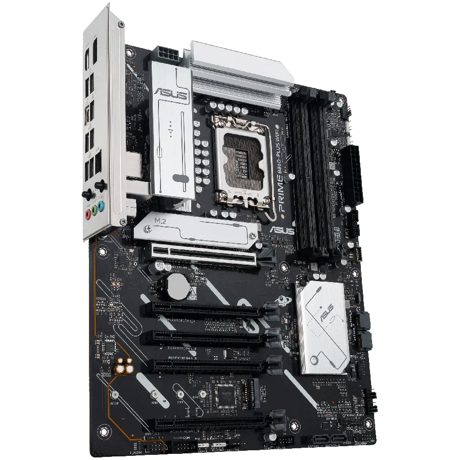 ASUS Main Board Desktop LGA1851 Intel B860 Chipset 4 x DIMM slots, max. 256GB, DDR5 1 x DisplayPort 1 x HDMI port 1 x Wi-Fi module 2 x M.2 slots 4 x SATA ATX Form Factor — изображение 2