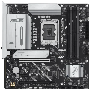 ASUS Main Board Desktop LGA1851 Intel B860 Chipset 4 x DIMM slots, max. 256GB, DDR5 2 x DisplayPort 1 x HDMI 1 x Wi-Fi module 2 x M.2 slots 4 x SATA micro-ATX Form Factor