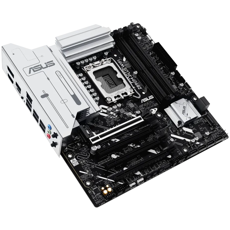 ASUS Main Board Desktop LGA1851 Intel Z890 Chipset 4 x DIMM slots, max. 256GB, DDR5 1 x DisplayPort 1 x HDMI 1 x Wi-Fi module 3 x M.2 slots 6 x SATA mATX Form Factor — изображение 3