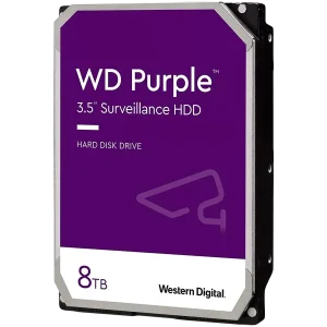 HDD Video Surveillance WD Purple 8TB CMR, 3.5'', 256MB, 5640 RPM, SATA, TBW: 180