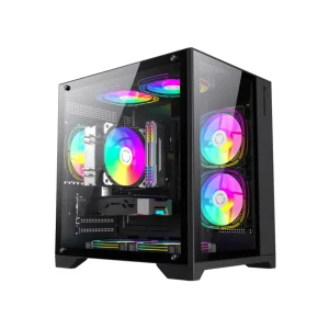 Компьютерный корпус Gamemax Infinity Mini 7 ARGB Fans + Controller Black без Б/П