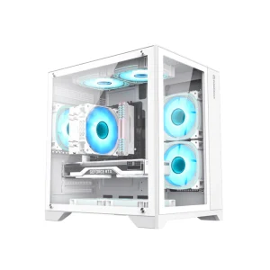 Компьютерный корпус Gamemax Infinity Mini 7 ARGB Fans + Controller White без Б/П
