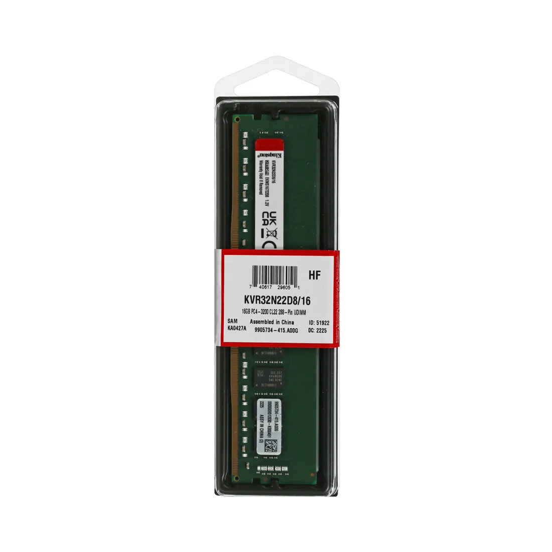Kingston 16GB 3200MT/s DDR4 Non-ECC CL22 DIMM 2Rx8 — изображение 3