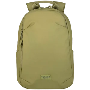 The Laser backpack for 15.6" laptops and 16" MacBooks, made from water-resistant resin-coated fabric obtained from recycled plastic, features a compact design and excellent pocket organization.