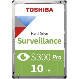 HDD Video Surveillance TOSHIBA S300 PRO 10TB CMR, 3.5'', 512MB, 7200RPM, SATA, 64 cameras, 24/7, TBW: 300