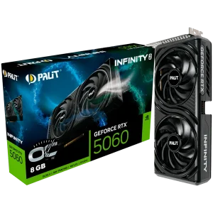 PALIT GeForce RTX 5060 Infinity 2 OC 8GB GDDR7 128 bit, 1x HDMI 2.1b, 3x DP 2.1b, 2 Fan, 1x 8-pin pwr connector, 550W, 262.1 x 126.3 x 40.1 mm, NE75060V19P1-GB2063L BULK