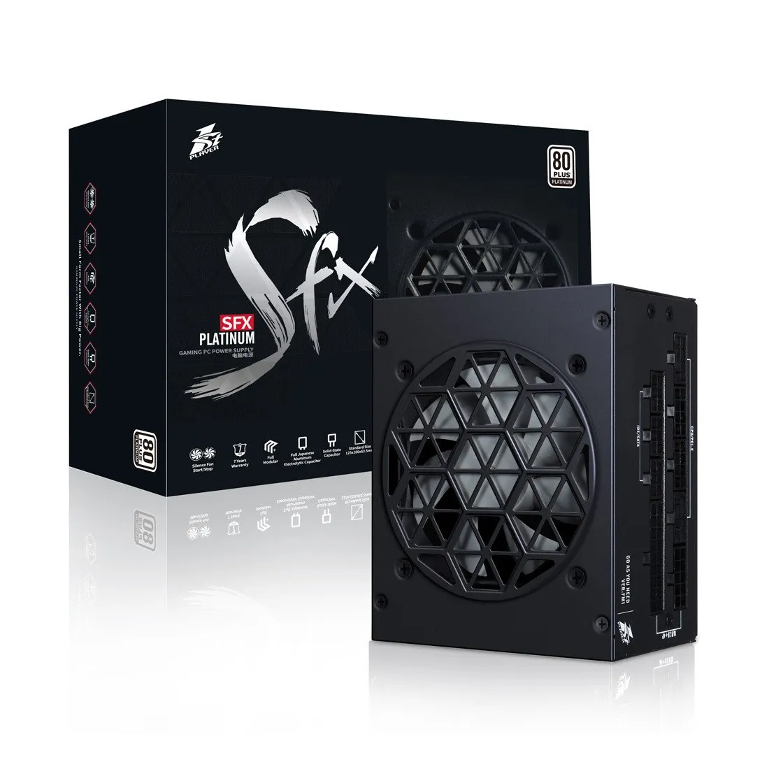 Блок питания 1STPLAYER SFX 850W White Gold — изображение 3