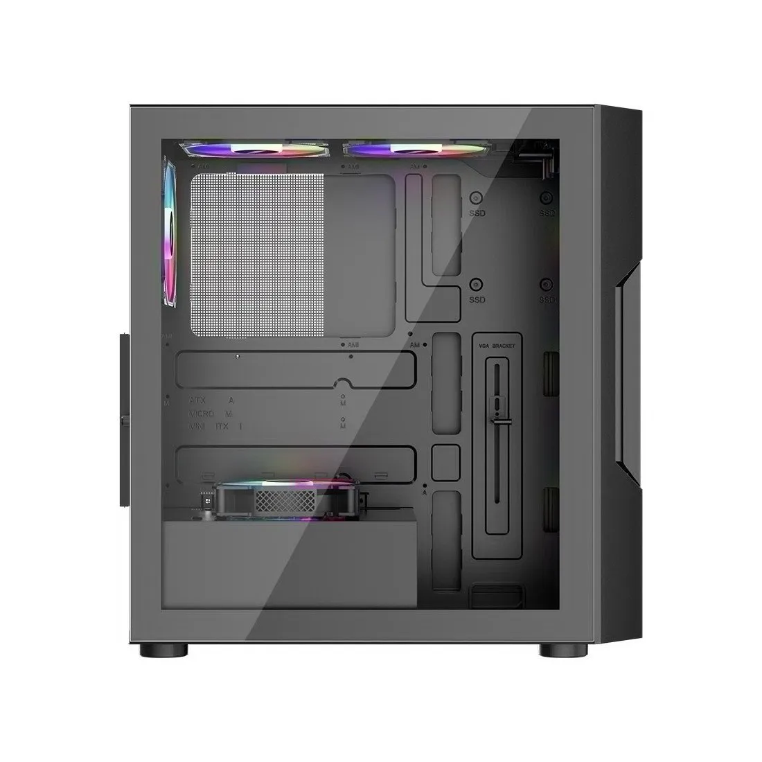 Компьютерный корпус 1STPLAYER T7-P BLACK без Б/П — изображение 3