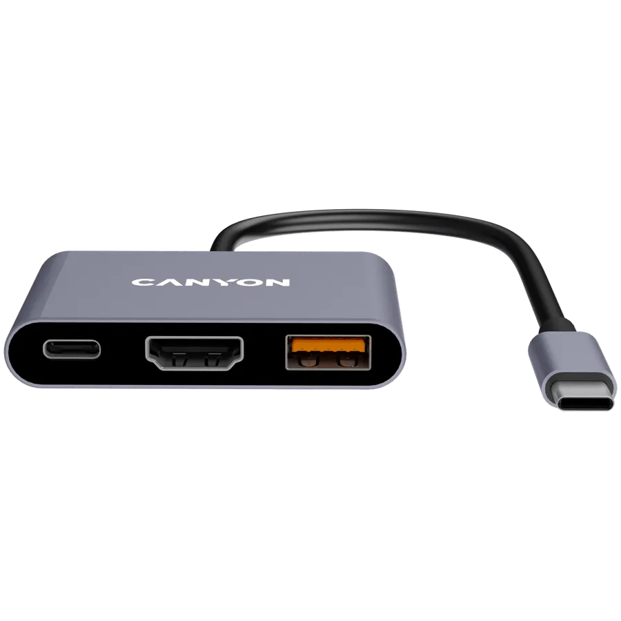 CANYON hub DS-4 3in1 USB-C Grey — изображение 2