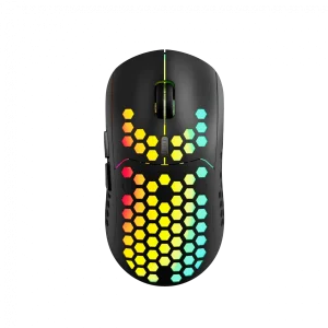 Canyon 7keys Gaming 2.4G wireless mouse, KA8 sensor, DPI up to 1600, rubber coating on panel, Huano 1million switch, 45cm PVC cable, ABS material. 400mAh battery, size: 125.8*63.7*41mm, weight: 95g, Black