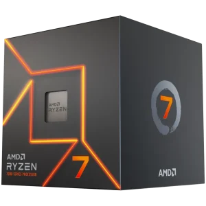AMD CPU Desktop Ryzen 7 8C/16T 7700 (5.3GHz Max, 40MB,65W,AM5) box, with Radeon Graphics and Wraith Prism Cooler