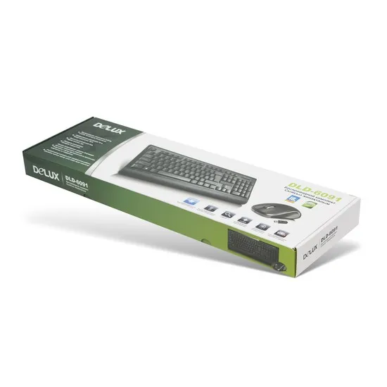 Комплект Клавиатура + Мышь Delux DLD-6091OGB — изображение 3