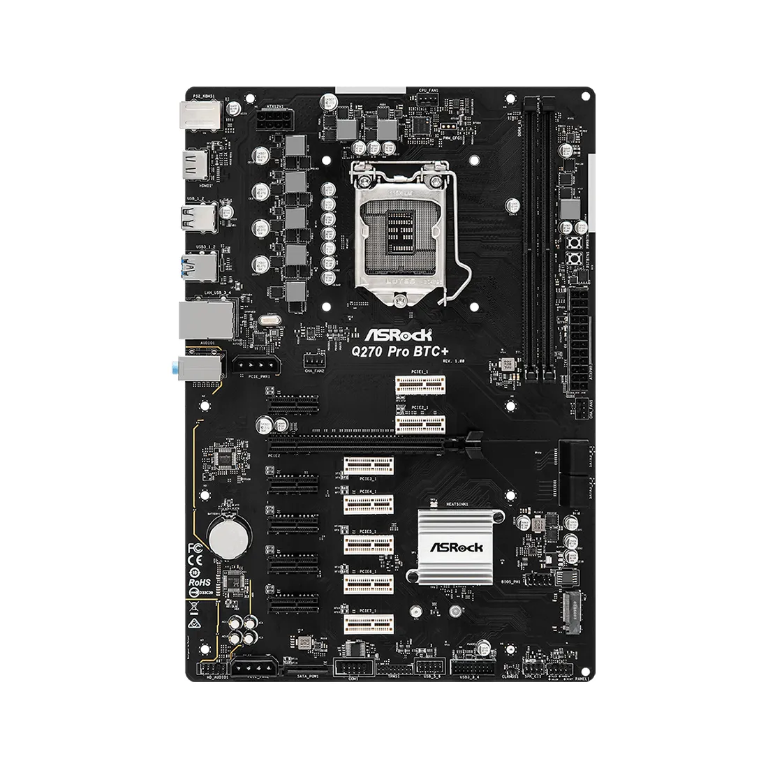 Материнская плата ASRock Q270 PRO BTC+ — изображение 2