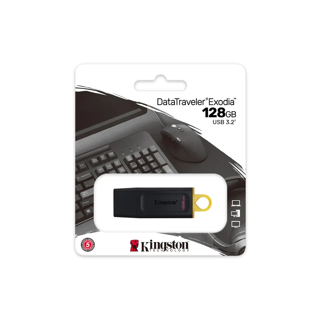 USB-накопитель Kingston DTX/128GB 128GB Чёрный — изображение 3