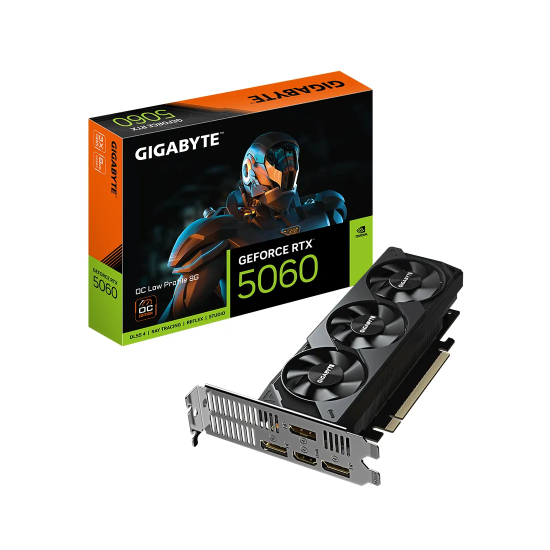 Видеокарта Gigabyte (GV-N5060OC-8GL) RTX5060 OC Low Profile 8G — изображение 3