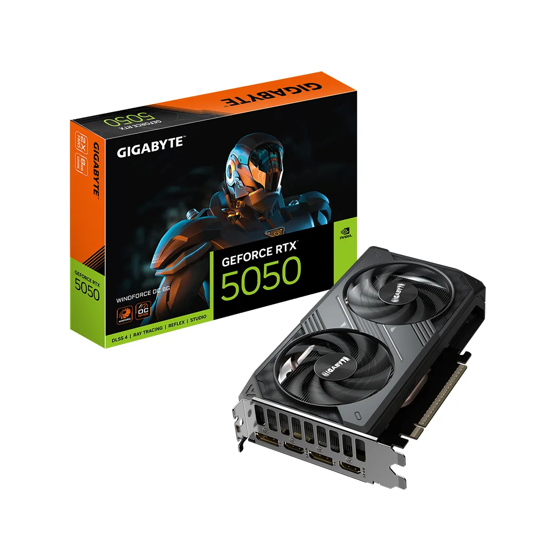 Видеокарта Gigabyte (GV-N5050WF2OC-8GD) RTX5050 WINDFORCE OC 8G — изображение 3