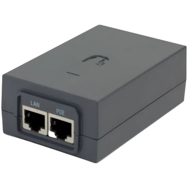 UBIQUITI 24V PoE Adapter; Surge and clamping protection; Maximum surge discharge; Peak pulse current; AC cable with earth ground.