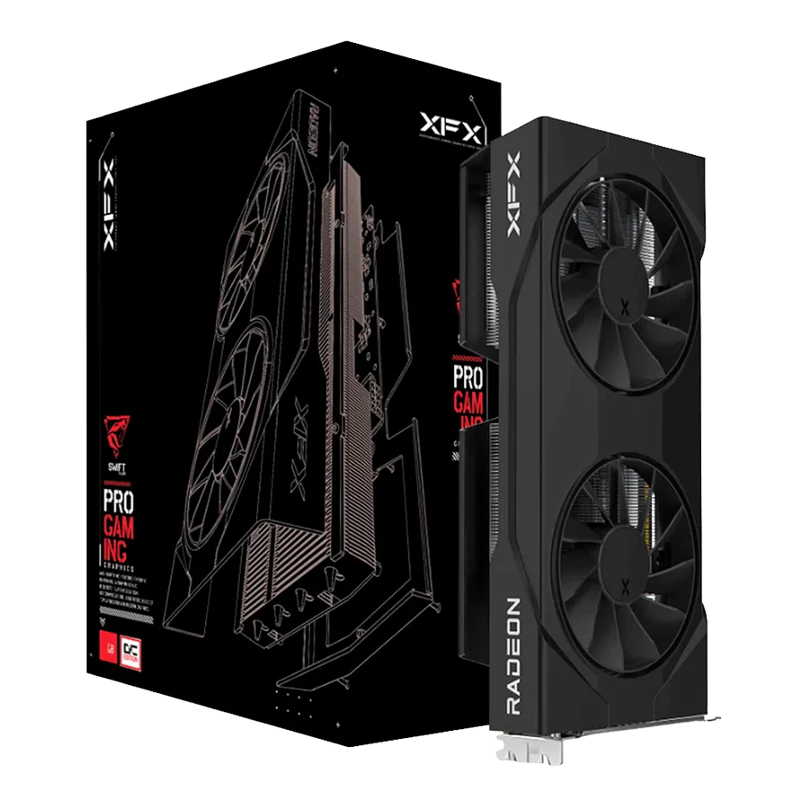 XFX SWIFT AMD Radeon RX 9060 Gaming Edition with 8GB GDDR6 HDMI 2xDP, AMD RDNA 4, black box, SI ONLY
