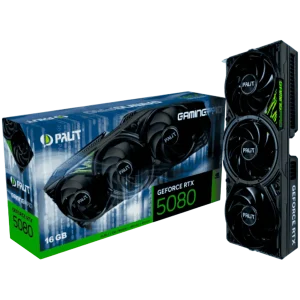 PALIT GeForce RTX 5080 GamingPro 16GB GDDR7, 256 bit, 1x HDMI 2.1b, 3x DP 2.1b, 3 Fan, 1x 16-pin pwr connector, 850W, 331.9 x 127.1 x 60 mm, NE75080019T2-GB2031A
