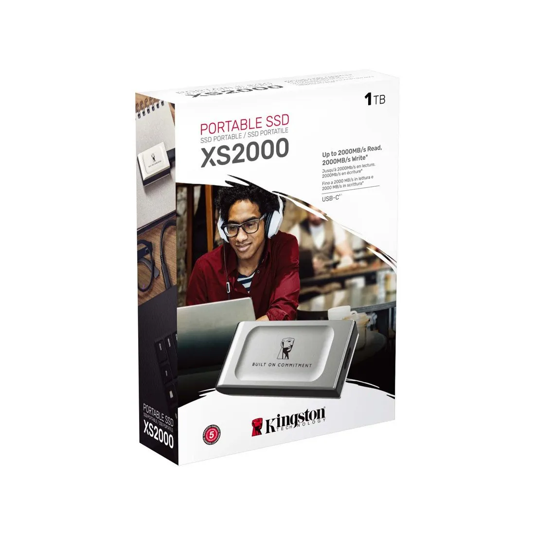 Внешний SSD диск Kingston 1TB XS2000 Серый — изображение 3