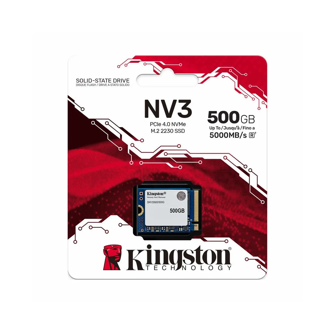 Твердотельный накопитель SSD Kingston SNV3SM3/500G 500GB Mini M.2 2230 PCIe Gen4 x4 — изображение 3