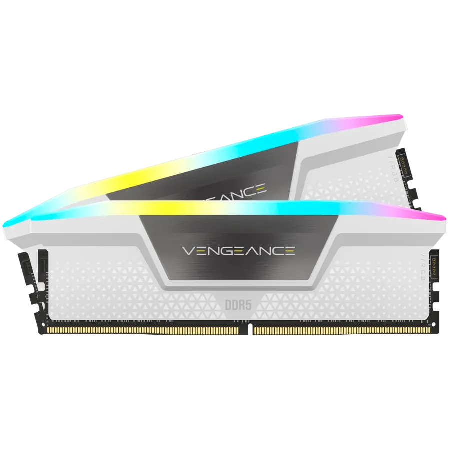 CORSAIR VENGEANCE RGB DDR5 32GB (2 x 16GB) DDR5 6000 CL36-44-44-96 1.40V Intel XMP & AMD EXPO - White — изображение 2