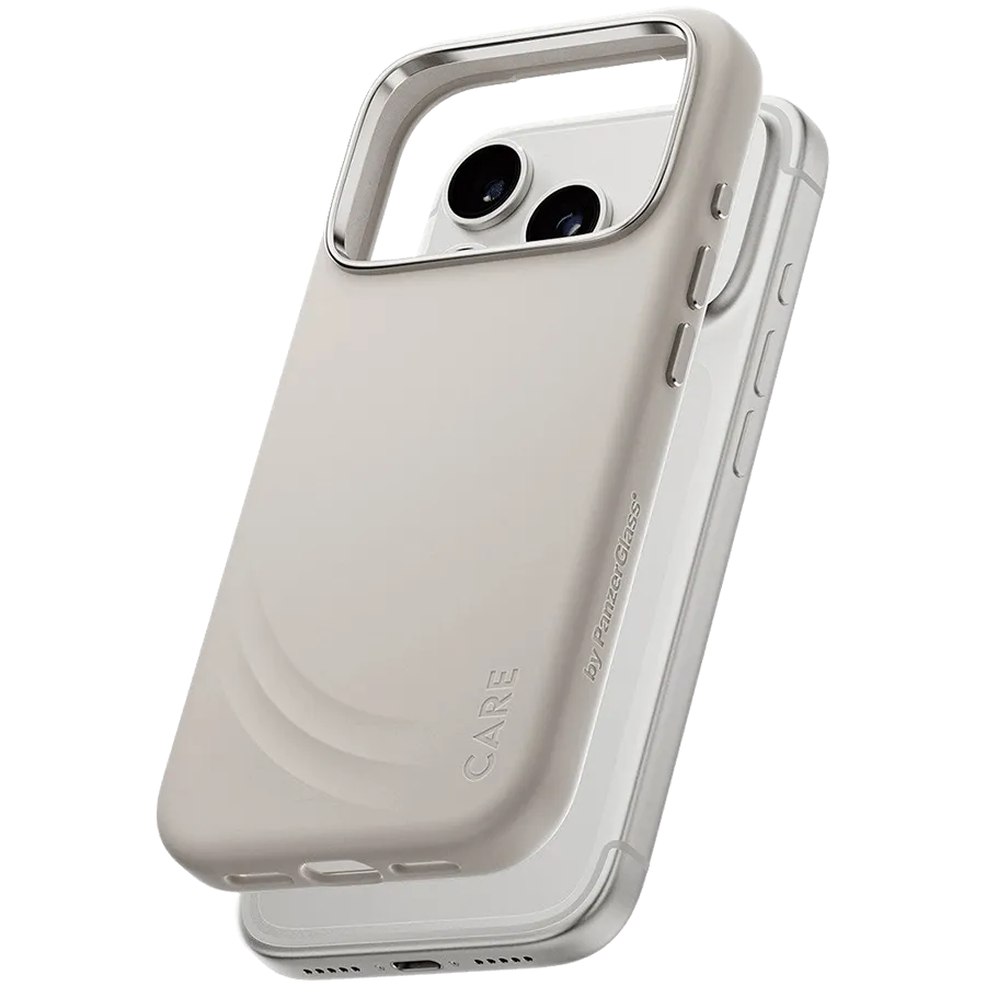 CARE by PanzerGlass FLOW Case Vanilla w. Haptic Button & MagSafe iPhone 17 Pro