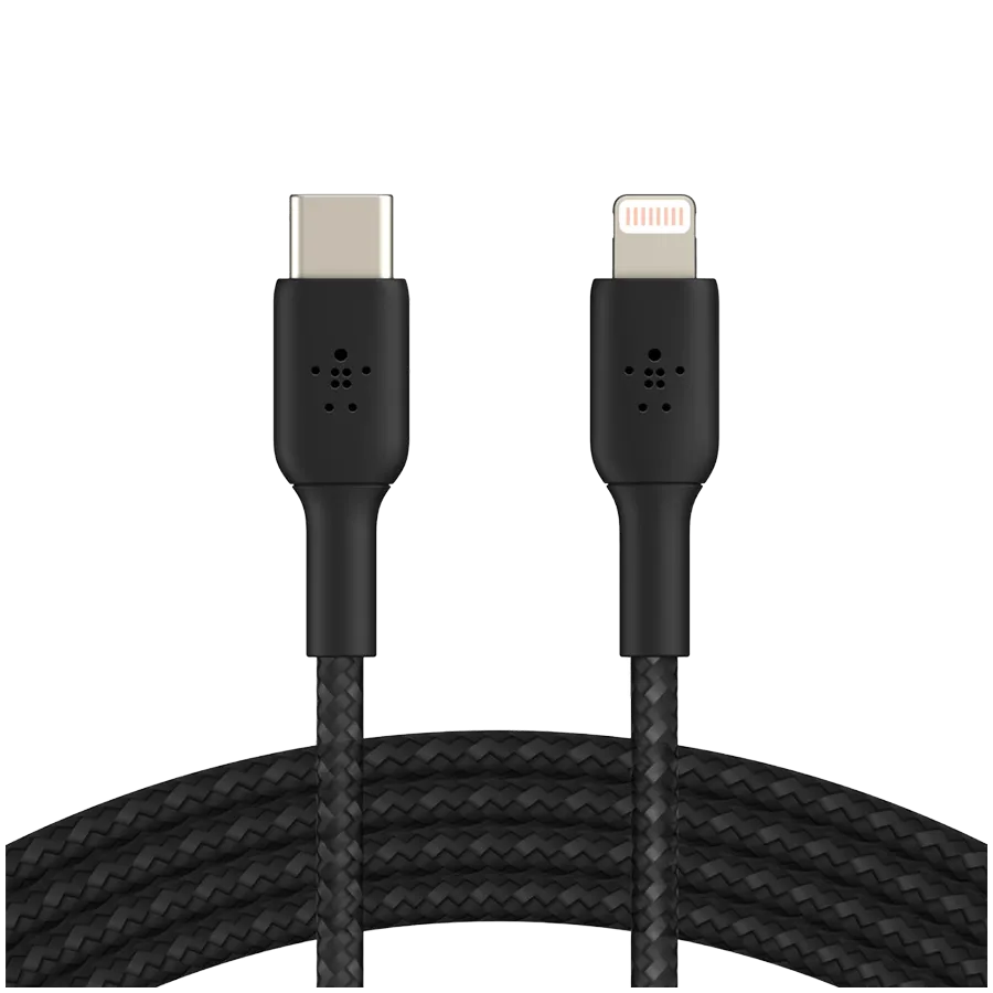 BELKIN Lightning to USB-C Cable Braided, 2M, Black