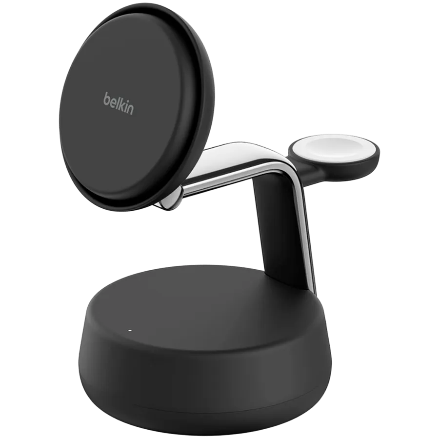 BELKIN 25w QI2 3-IN-1 Wireless Charging Stand, Black — изображение 2
