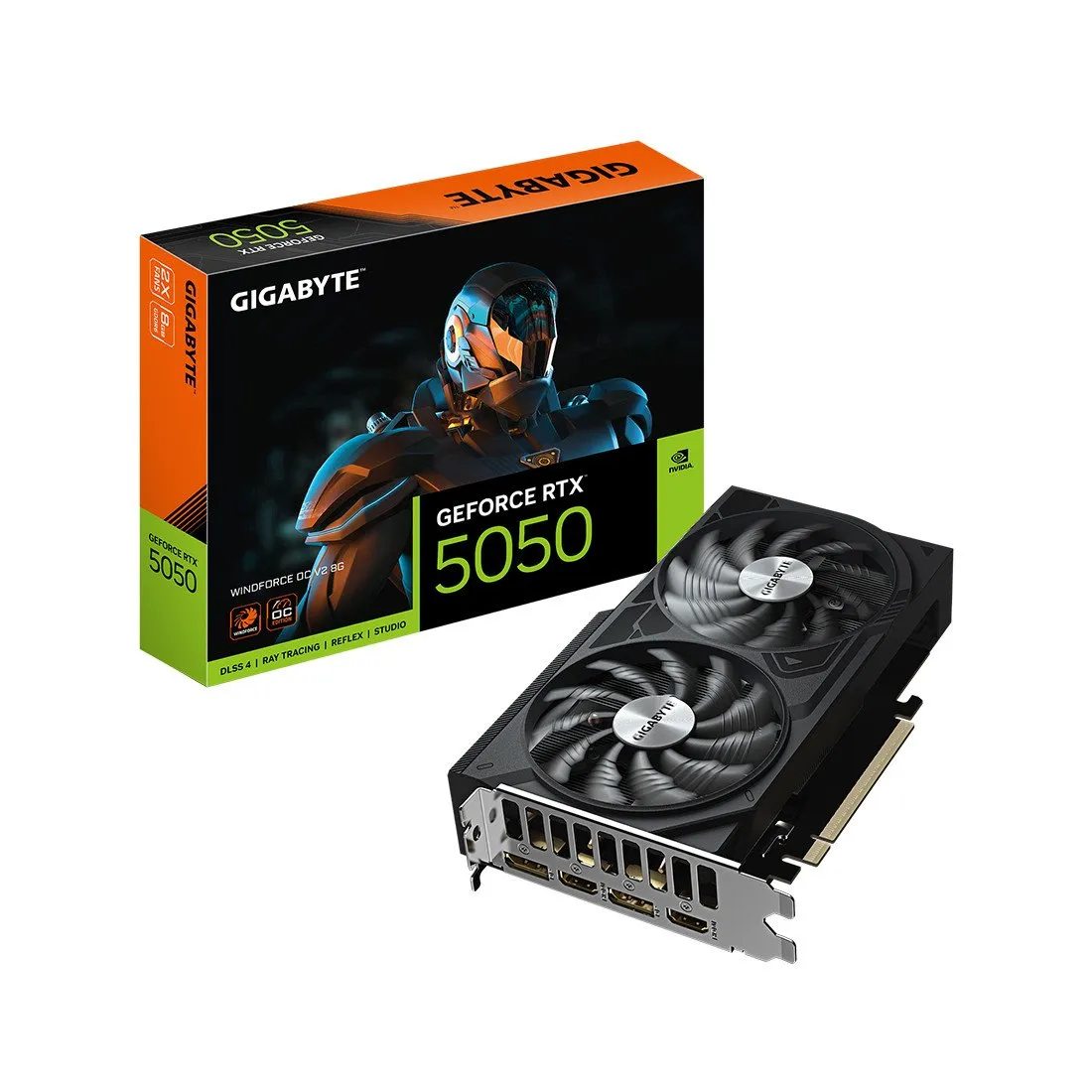 Видеокарта Gigabyte (GV-N5050WF2OCV2-8GD) RTX5050 WINDFORCE OC V2 8G — изображение 3