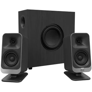 Klipsch ProMedia Lumina 2.1 Gaming Audio System with Subwoofer and LED Lighting Effects Built-in, Black