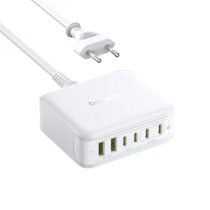 Адаптер питания Baseus EnerFill FH21 Desktop Charging Station 4C+2U 120W EU Moon White