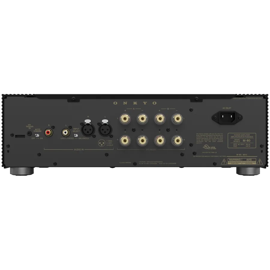 Onkyo Icon Series M-80 Stereo Power Amplifier, Black — изображение 3