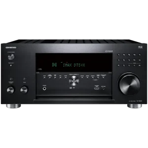 Onkyo TX-RZ50 9.2 -Channel AV Receiver, 180 W/Ch / 6 ohms, Dirac Live, THX® Certified, DTS:X, 8K/4K Ultra HD, Works with Sonos, Black