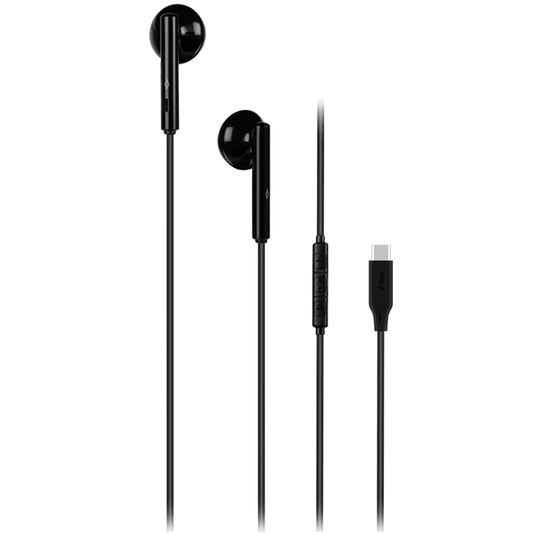 ttec Pop 2 USB-C Stereo In-Ear Headset with Mic, Black