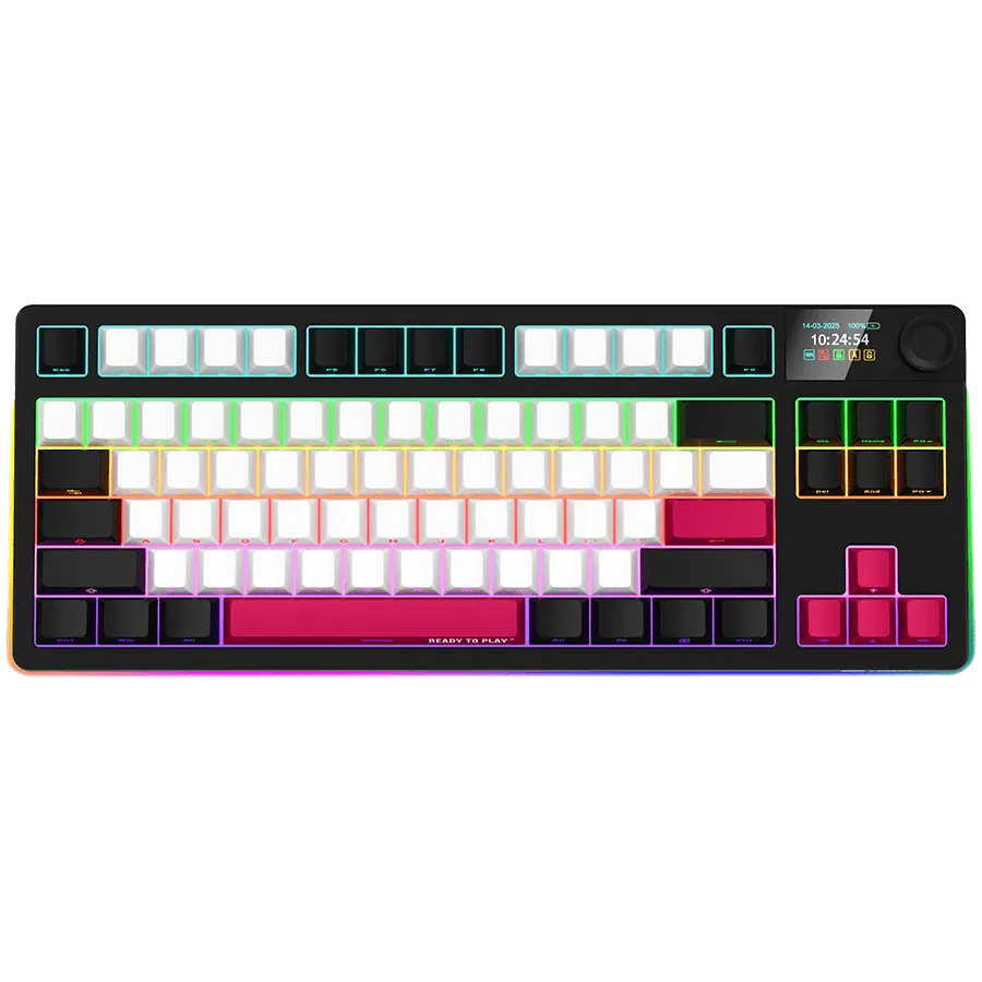 LORGAR KBP70TKLW, Wireless TKL Mechanical Gaming Keyboard Pro, Black/red, EN/RU layout