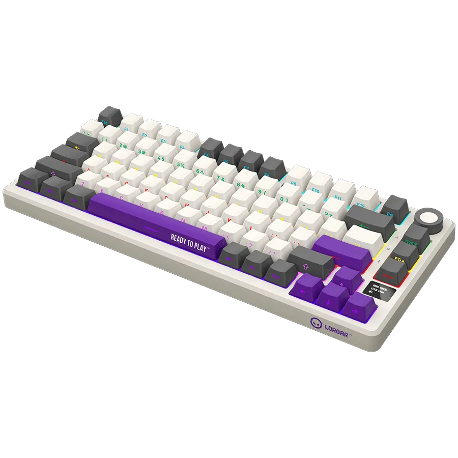 LORGAR KBP7075W, Wireless 75% Mechanical Gaming Keyboard Pro, Beige, EN/RU layout — изображение 2