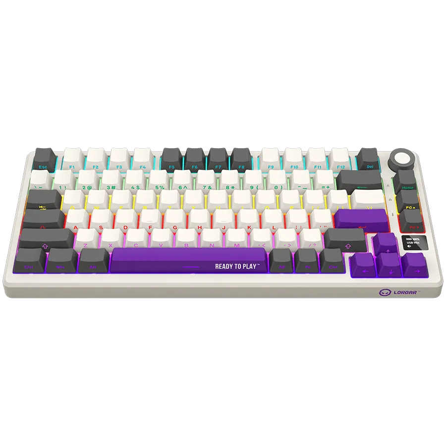 LORGAR KBP7075W, Wireless 75% Mechanical Gaming Keyboard Pro, Beige, EN/RU layout — изображение 3